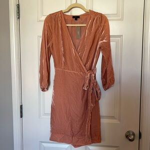 Elegant J. Crew velvet wrap dress